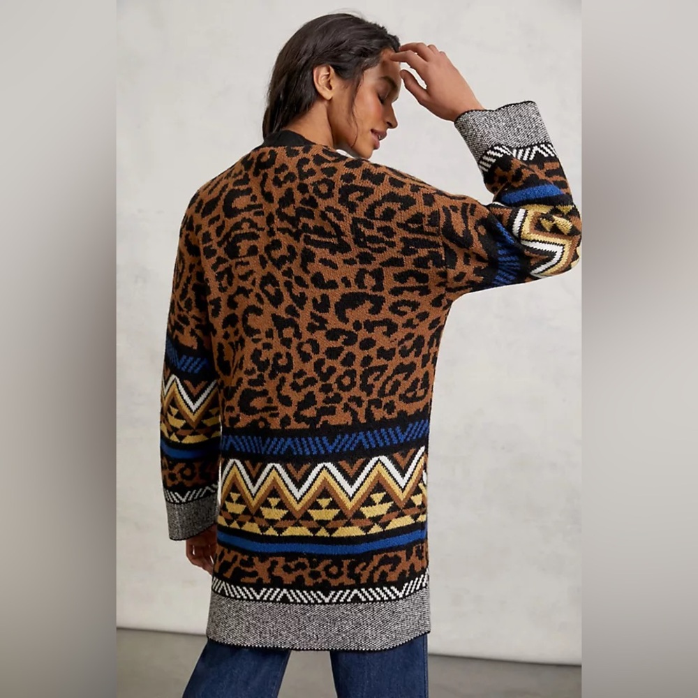 Anthropologie Marseille Leopard Cardigan - Picture 2 of 15
